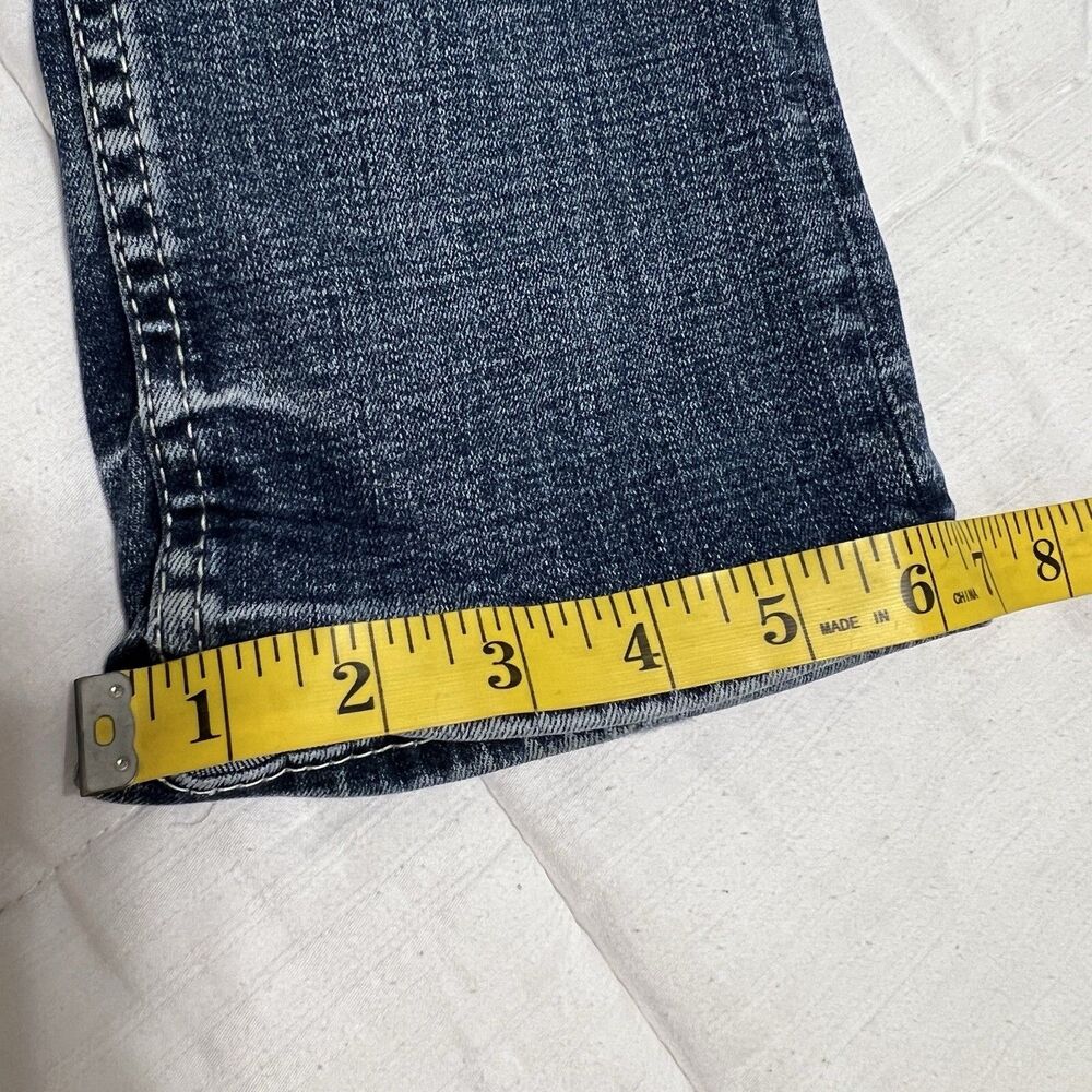 BKE Alec Jeans Men’s 29x29 Straight Leg Dark Blue Denim Thick Stitch Whiskered - Picture 8 of 11